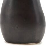 Free-form black signed candle holder, 1960s
