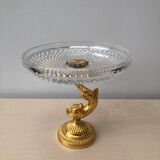 Glass centerpiece on foot