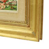 Nature morte sur toile signée et encadrée "Fleurs", 1970