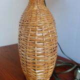 Braided Wicker table lamp