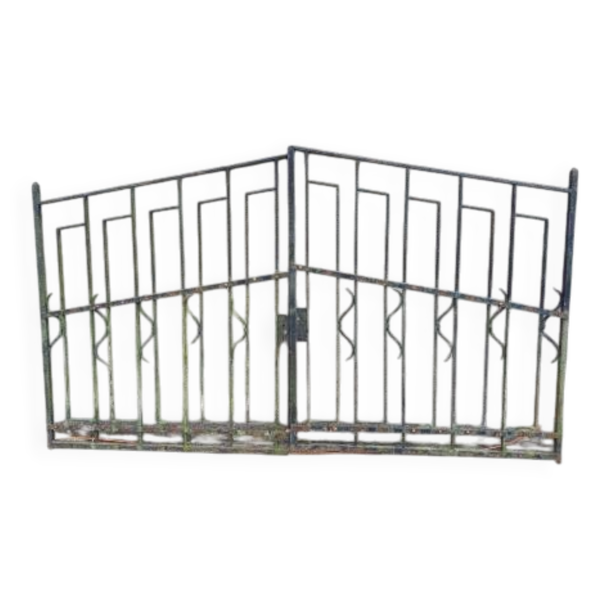 Wrought iron gate with 2 leaves