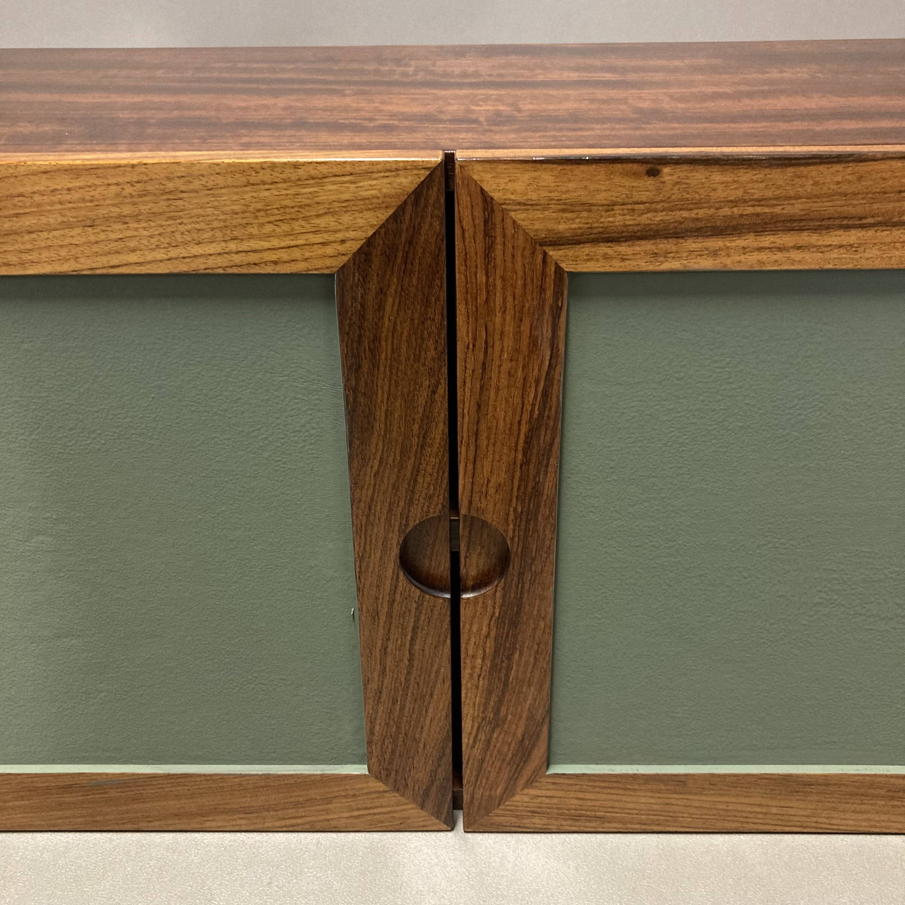 Scandinavian design rosewood hanging storage.