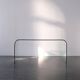 Glass writing desk by Fiam