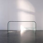 Glass writing desk by Fiam