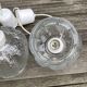 Double Mathias pendant lights ref SU004 in transparent glass in relief corolla shape