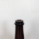 Large antique blown amber glass bottle