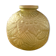 Large Art Deco ball vase in frosted glass ocher yellow