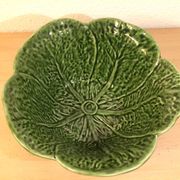 Ceramic cabbage service: salad bowl and tureen