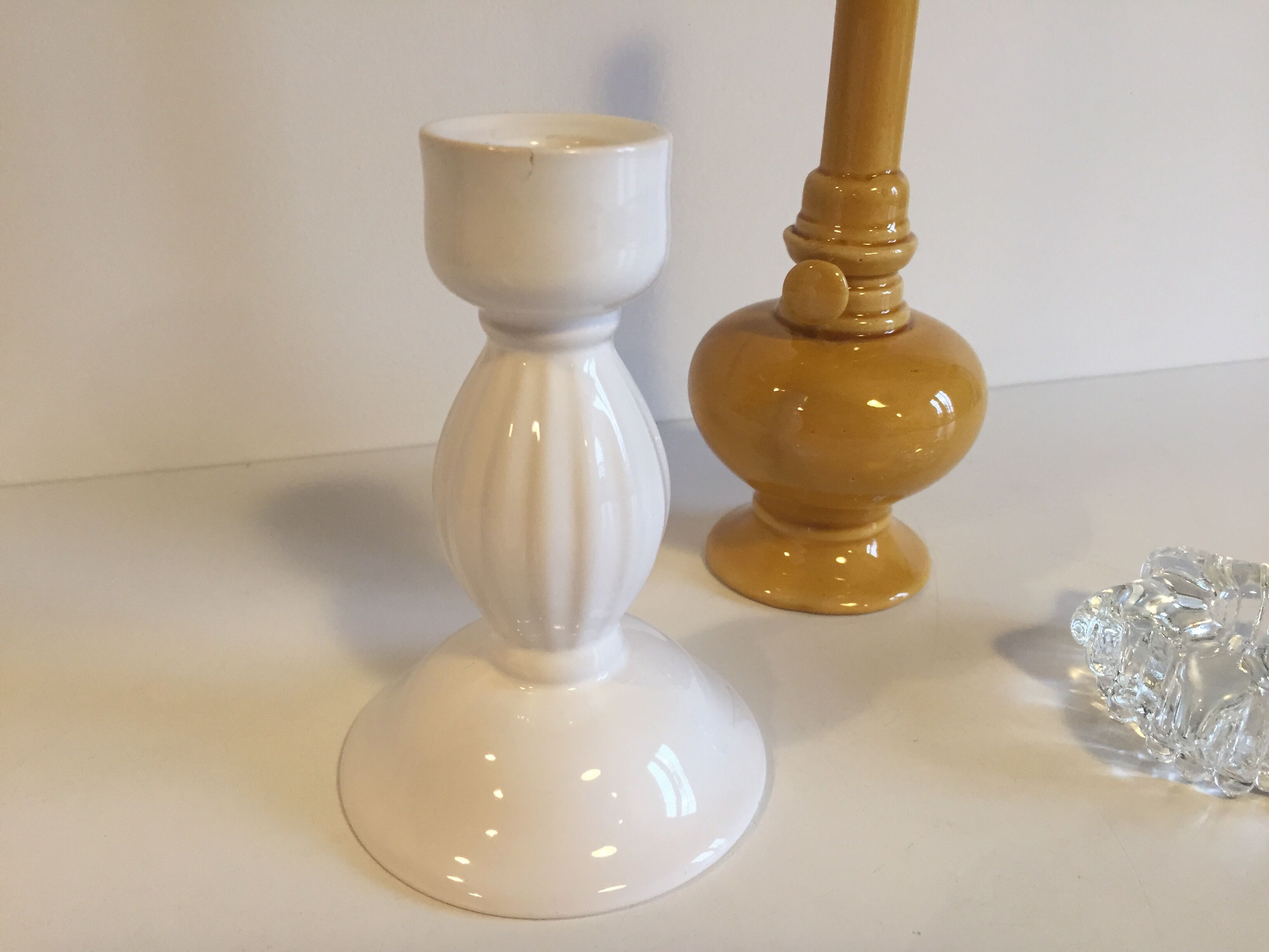 Ensemble de 3 bougeoirs vintage