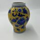 Yellow Chinese vase with blue patterns, 19th century
