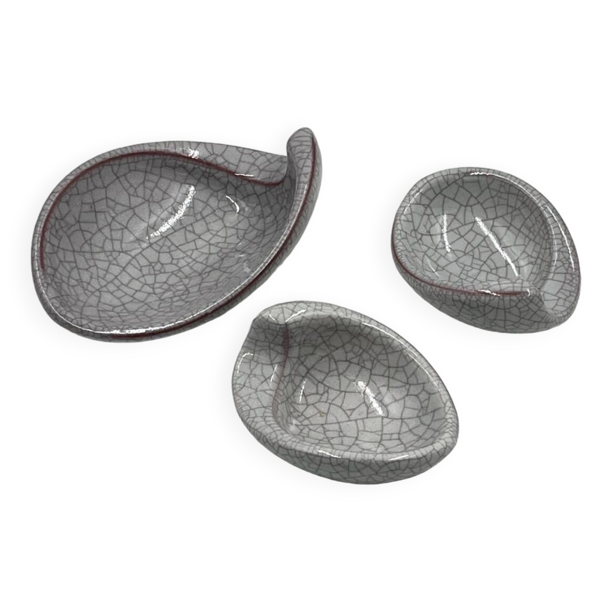 Lot of Karlsruher Majolika shells 1956