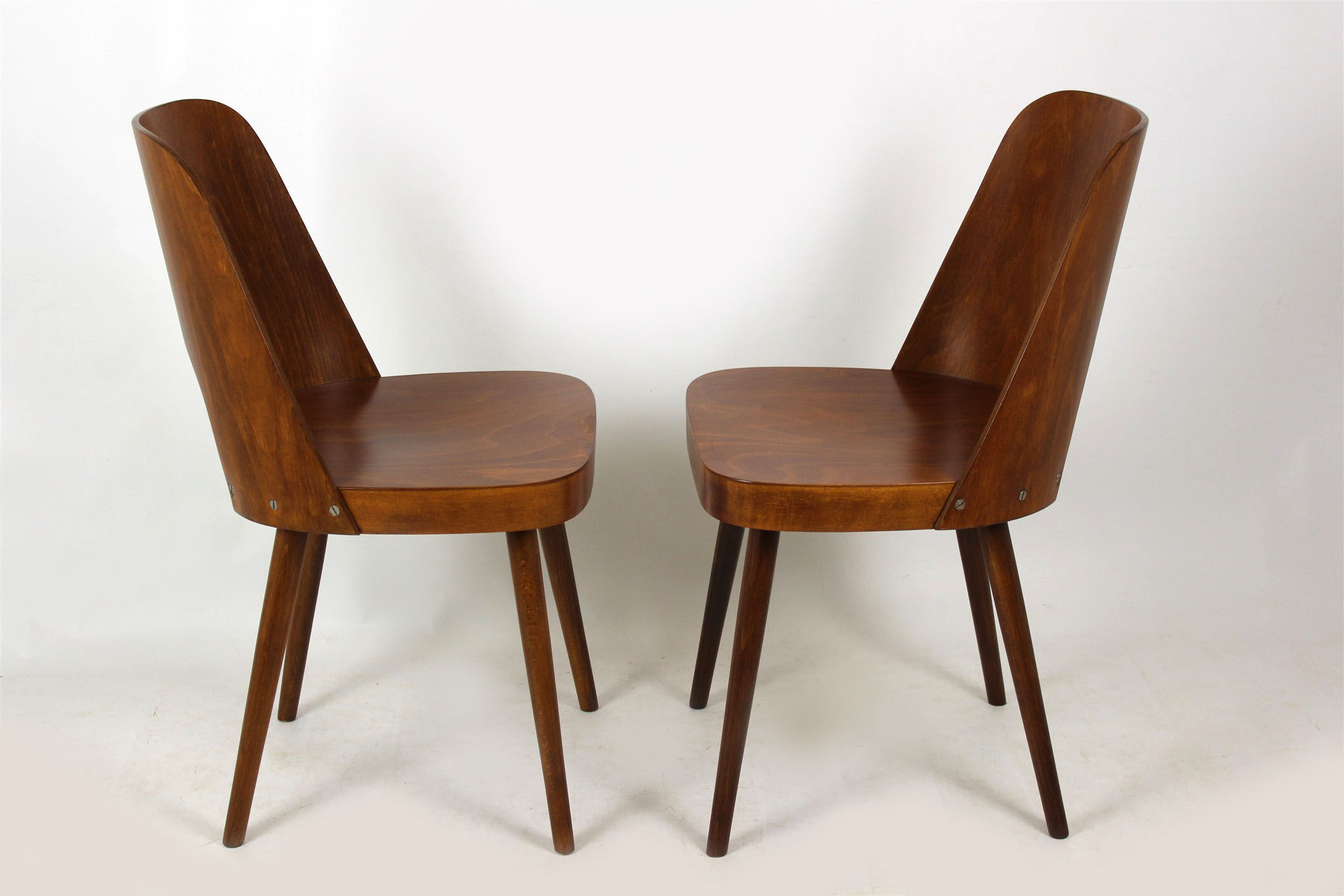 No. 515 Wooden Chairs by Oswald Haerdtl for TON, 1950s, Set of 2