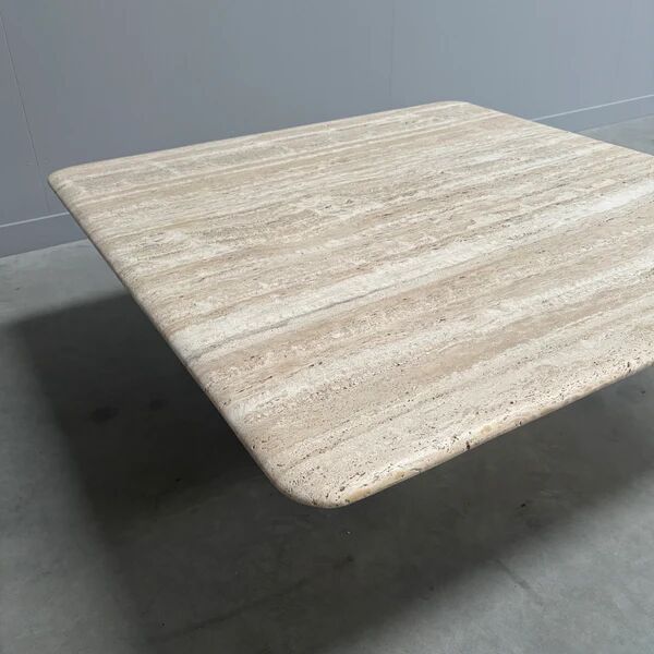 Large vintage travertine coffee table, 1970s