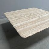Large vintage travertine coffee table, 1970s