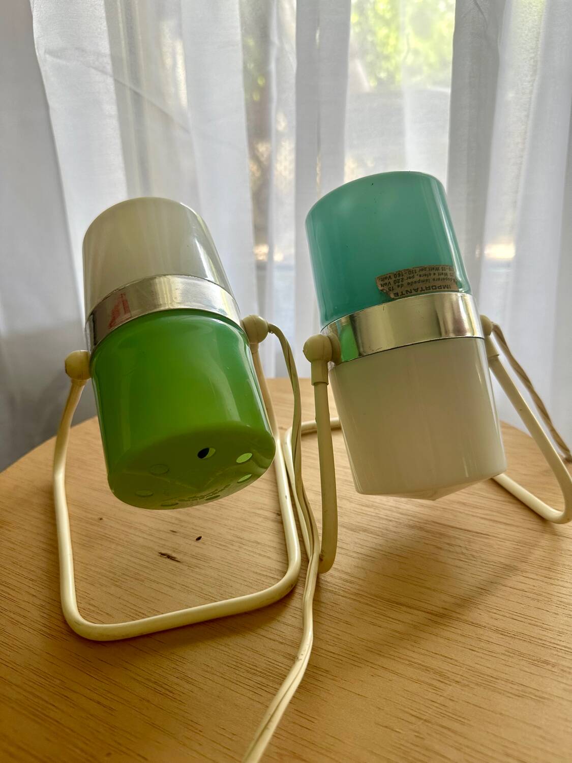 Rare Pair of "Capsule" Vintage Lamps from the 1960s