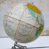 Earth globe Girard Barrere and Thomas vintage 1960