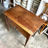 Craft furniture with 2 drawers, solid wood table.