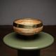Rattan and brass fruit basket