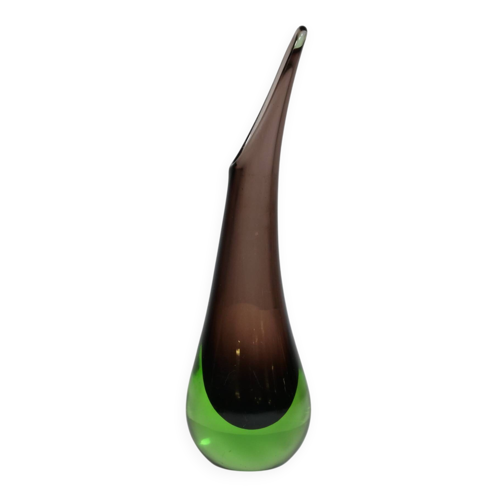 Vase en verre Sommerso de Murano par Flavio Poli, 1970