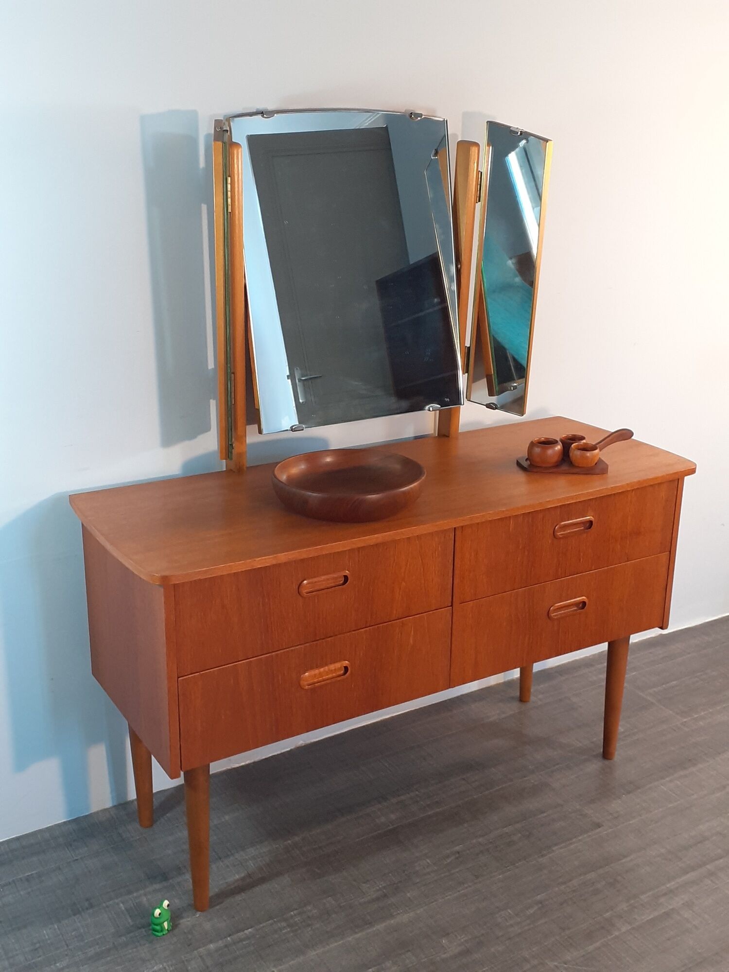 Coiffeuse Norvégienne en Teck convertible Commode, par Steen & Strøm's, Vintage Scandinave 1960s
