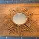 Miroir soleil rotin vintage