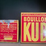 Duo of boxes Bouillon Kub metal 1950