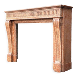 Louis XVI style fireplace in Verona marble circa 1880