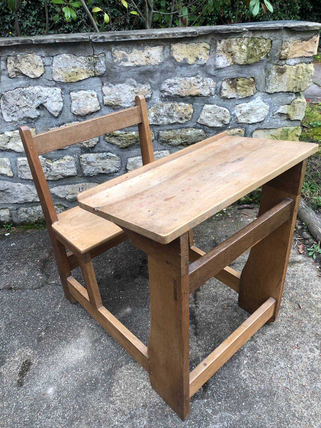 Pupitre vintage d’écolier