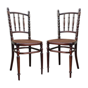 paire de chaises cannées