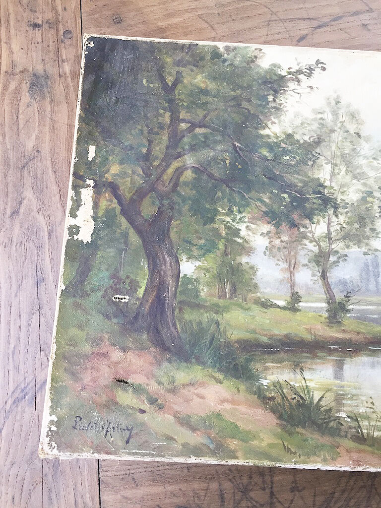 Landscape oil canvas