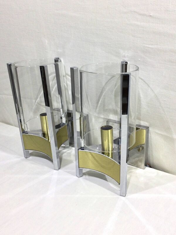 Sciolari – Paire d’appliques triangle