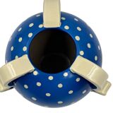 Vase Art Déco en céramique bleue, Rometti, Umbertide Italie années 1930