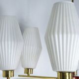 Large Mid-Century Arredoluce Monza manner chandelier. 1950s Italian design