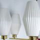 Grand lustre Arredoluce façon Monza du milieu du siècle. Design italien des années 1950