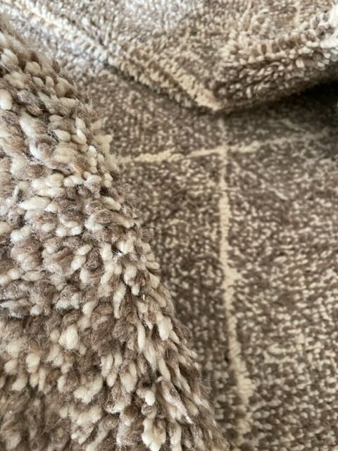 Carpet blessed ouarain speckled beige 254 x 146 cm