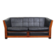 Art Deco 2.5-Seater Leather Sofa
