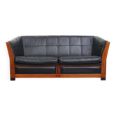 Canapé Art Déco 2,5 places en cuir