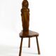 Solid wood chair with an ornate, hand-carved backrest – Made in Spain