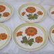 6 flat earthenware plates by Digoin Sarreguemines model G Genes dim 23,5 cm