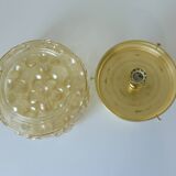 Plafonnier vintage en verre ambré