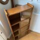 Bibliothèque en bois vitrée 4 étagères