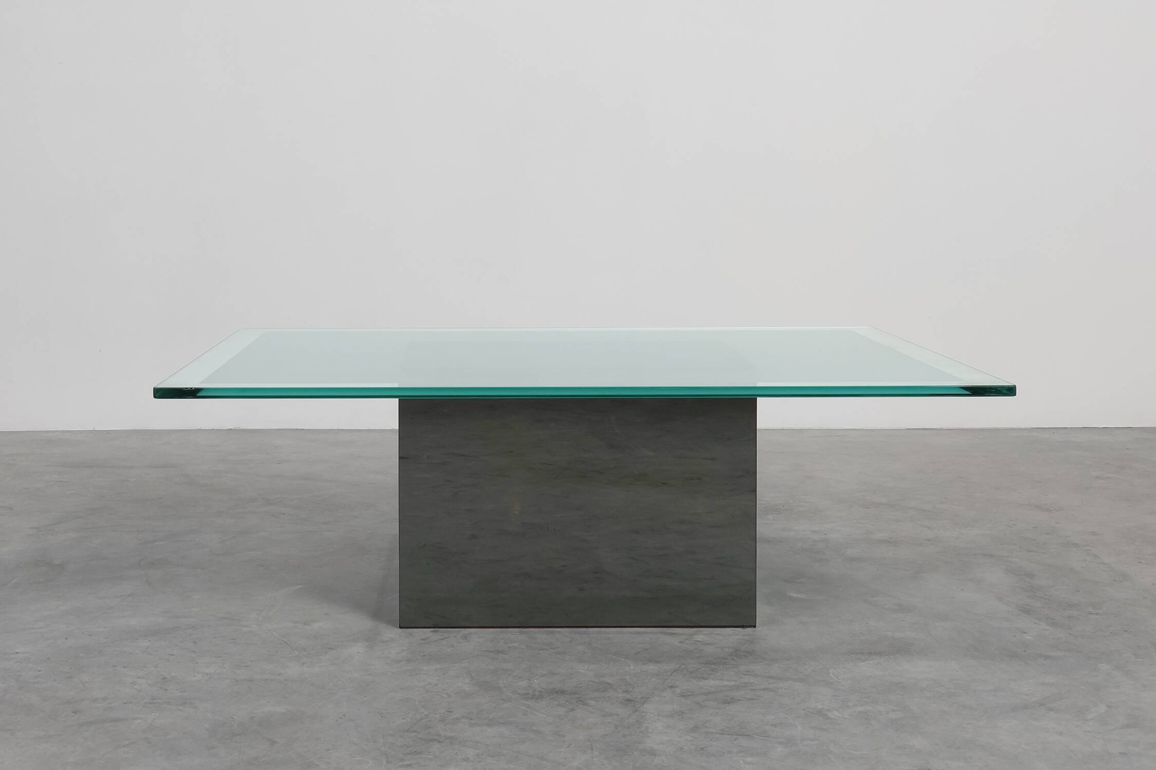 Italian Mirror and Glass Coffee Table by Nanda Vigo for Acerbis, 1971