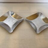 Pair of silver metal trays from Denmark.