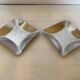 Pair of silver metal trays from Denmark.