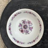 Paris porcelain salad bowl vintage floral motif 1970