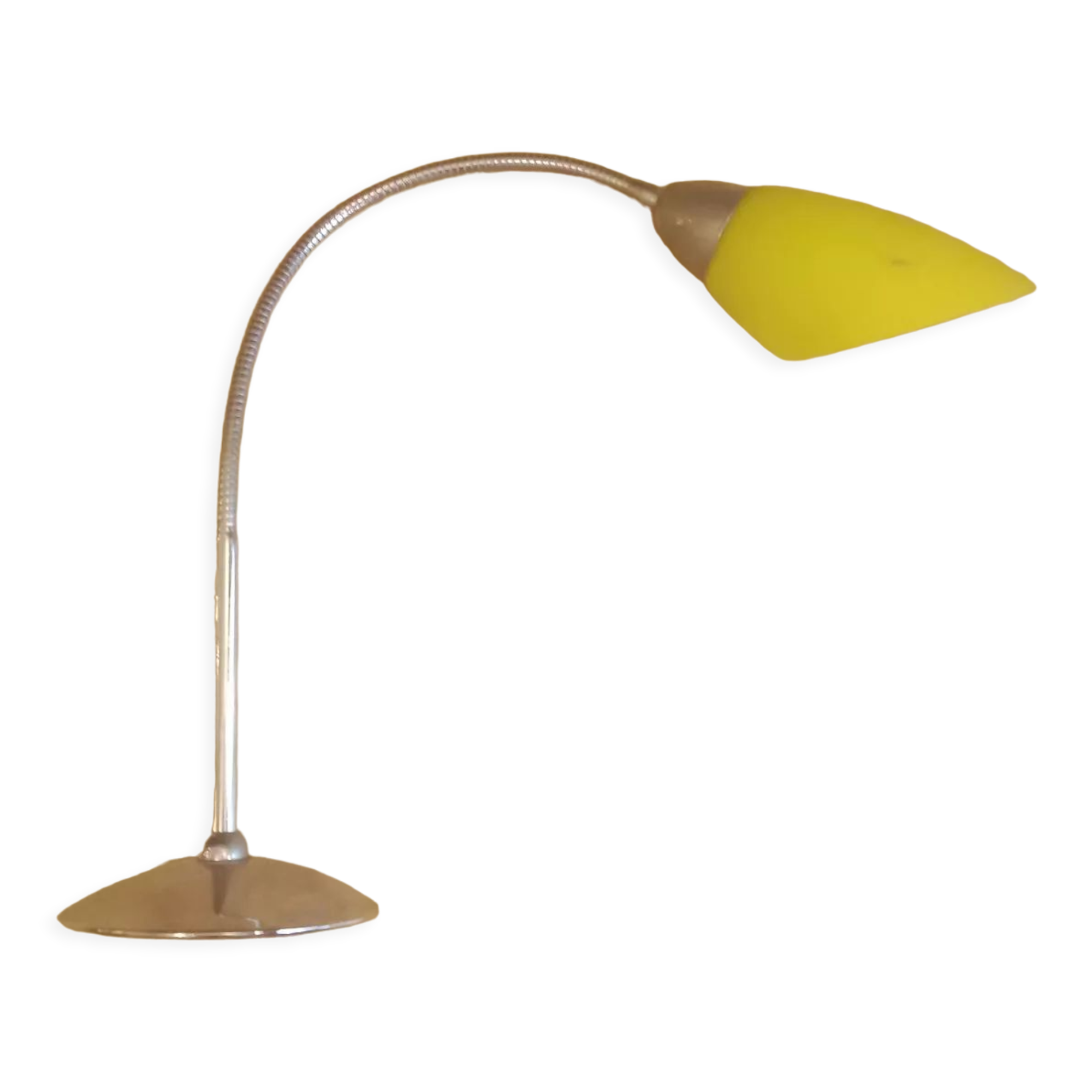 Applique opaline jaune vintage