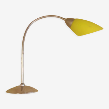 Vintage yellow opaline wall lamp