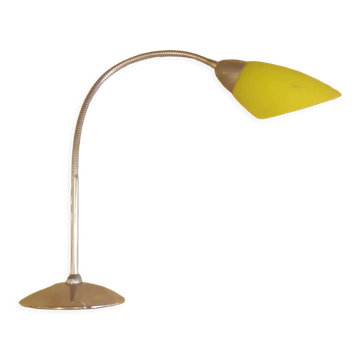 Applique opaline jaune vintage
