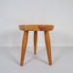 Modern Scandinavian Sculptural Stool in Pine, Sweden, 1970s
