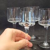 6 anciens verres à Porto en cristal taillé lances